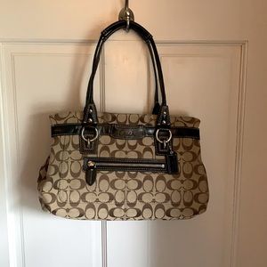 Coach satchel Signature blocked letter